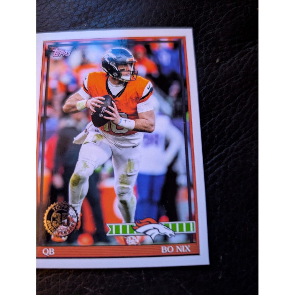 2024 Topps Composite Bo Nix Denver Broncos Rookie Card 1989 Retro 91TF-31